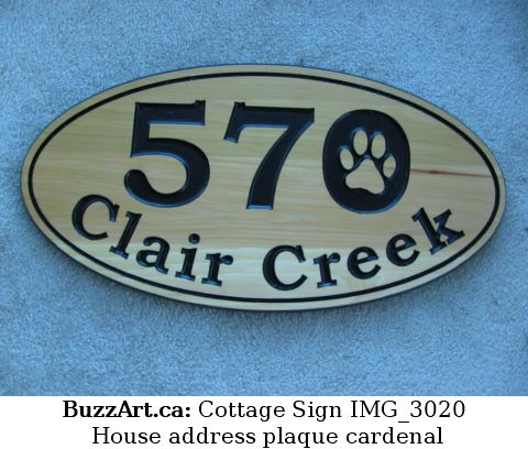 House address plaque cardenal